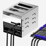 Câble SATA3.0 avec corps en câble tressé et blindage en feuille d'aluminium pour alimentation disque dur d'ordinateur, 0,5 m