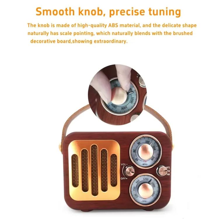 Radio multifonctionnelle rétro, enceinte Bluetooth, décoration audio portative, motif vagues, rayures horizontales, surface tissée, grille verticale
