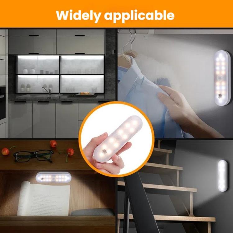Lampe d'armoire LED magnétique avec détecteur de mouvement, rechargeable, 20 LED, 3 températures de couleur, A68-3A-11cm