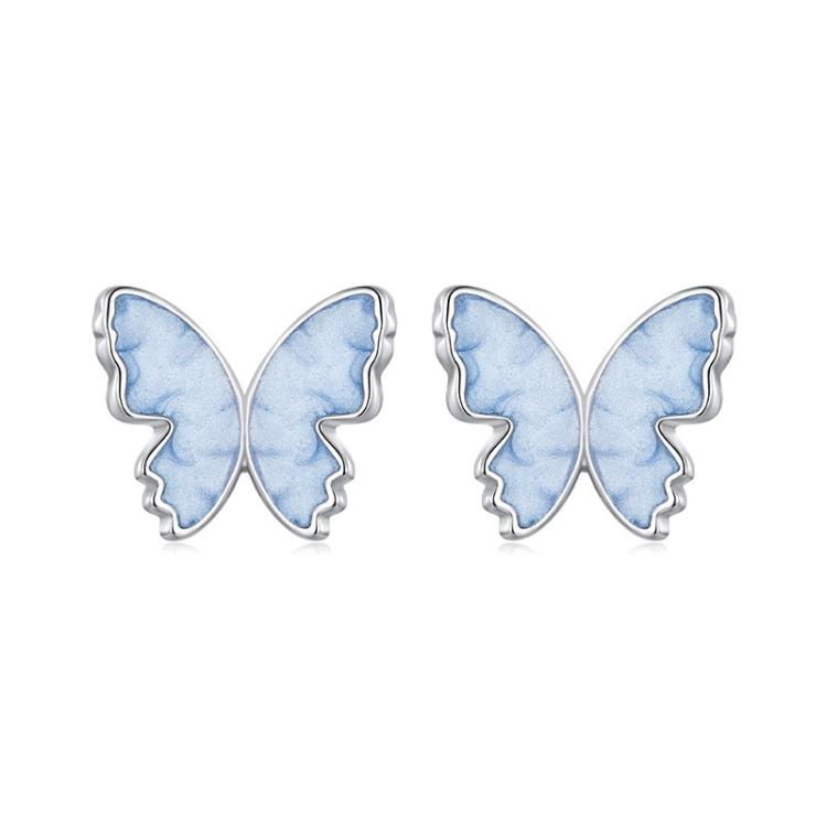 Boucles d'oreilles papillon en argent sterling S925, boucles d'oreilles animalières fraîches