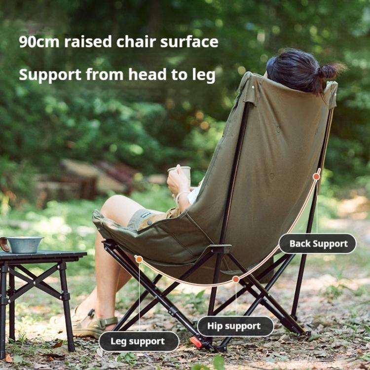 Chaise de camping pliante Naturehike avec dossier haut et assise en forme de lune