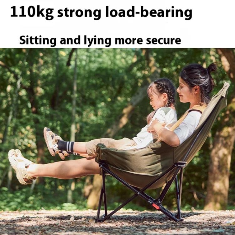 Chaise de camping pliante Naturehike avec dossier haut et assise en forme de lune
