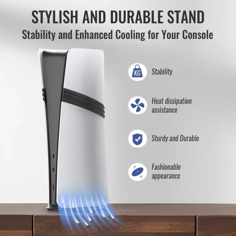 Support vertical de bureau antidérapant pour consoles de jeux PS5 / PS5 Slim / PS5 Pro