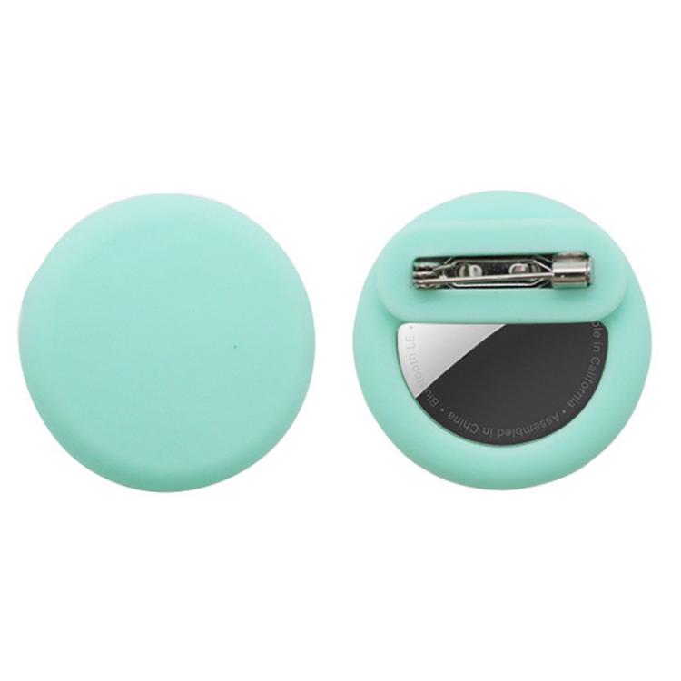 Pour AirTag 2e génération / AirTag 1re génération Housse ronde en silicone avec épingles de sûreté dissimulées à l'intérieur des vêtements et chaussures
