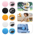 Pour AirTag 2e génération / AirTag 1re génération Housse ronde en silicone avec épingles de sûreté dissimulées à l'intérieur des vêtements et chaussures