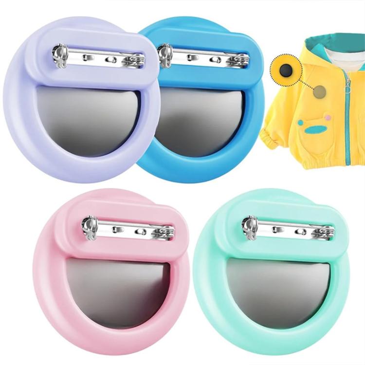 Pour AirTag 2e génération / AirTag 1re génération Housse ronde en silicone avec épingles de sûreté dissimulées à l'intérieur des vêtements et chaussures