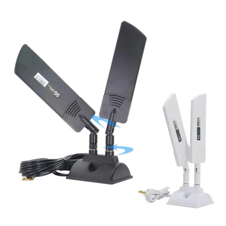 Antenne externe routeur 5G 42 dBi pour extérieur portée longue booster de signal WiFi, SMA mâle noir, TS9 noir, SMA mâle blanc, TS9 blanc