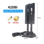 Antenne externe routeur 5G 42 dBi pour extérieur portée longue booster de signal WiFi, SMA mâle noir, TS9 noir, SMA mâle blanc, TS9 blanc