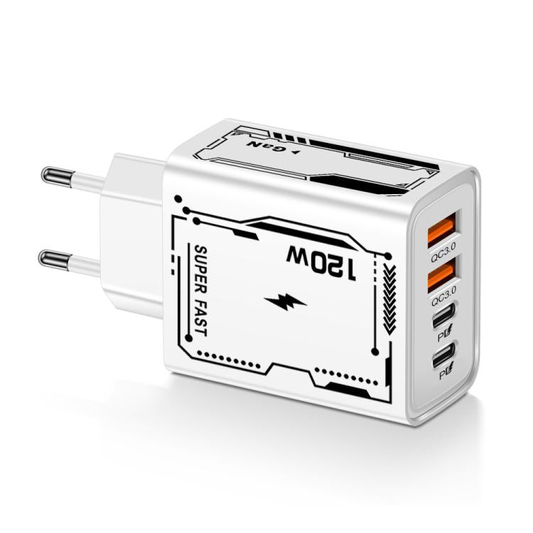 Chargeur multi-port pour téléphone portable 2 USB + 2 PD Type-C 2A