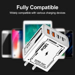 Chargeur multi-port pour téléphone portable 2 USB + 2 PD Type-C 2A