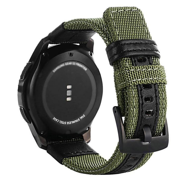 Pour bracelet de montre en nylon réglable à dégagement rapide Samsung Gear S3 Frontier/Classic Smart, 20 mm, 22 mm