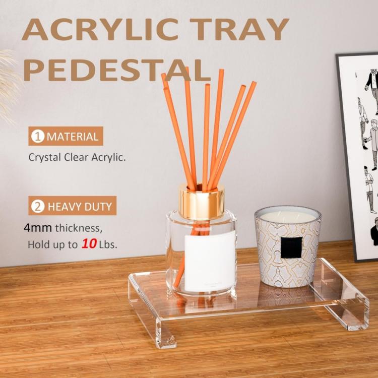 Meuble de rangement pour coiffeuse avec base en acrylique, 1 pièce, 2 pièces