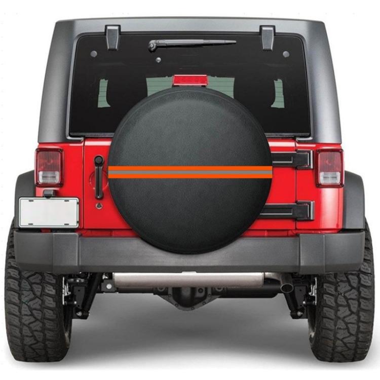 Thickened Imitation Leather Car Tire Protector Spare Tire Cover With Reflective Stripes, 14inch, 15inch, 16inch, 17inch
