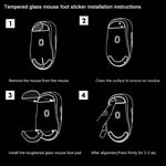 Autocollants pour pieds de souris en verre Logitech GPW Patins antidérapants pour souris