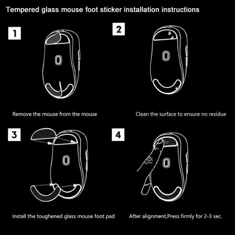 Autocollants pour pieds de souris en verre Logitech GPW Patins antidérapants pour souris