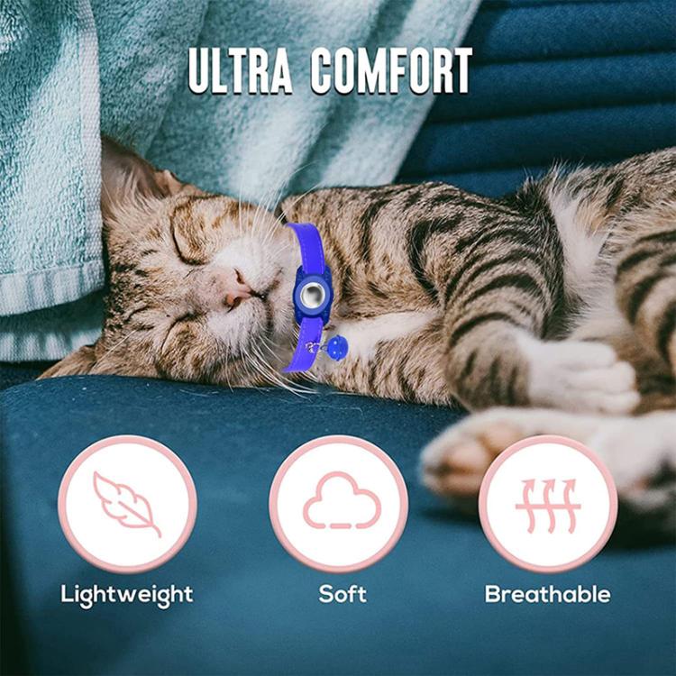 Pour AirTag 2e génération / AirTag 1re génération Étui de protection étanche pour traqueur, collier en cuir pour animaux de compagnie, collier anti-perte pour chat