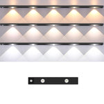 Barre lumineuse rechargeable à détecteur de mouvement pour armoire, avec télécommande, 20cm, 30cm, 40cm, 60cm, 80cm