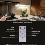 Barre lumineuse rechargeable à détecteur de mouvement pour armoire, avec télécommande, 20cm, 30cm, 40cm, 60cm, 80cm
