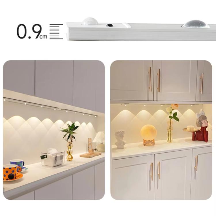 Barre lumineuse rechargeable à détecteur de mouvement pour armoire, avec télécommande, 20cm, 30cm, 40cm, 60cm, 80cm