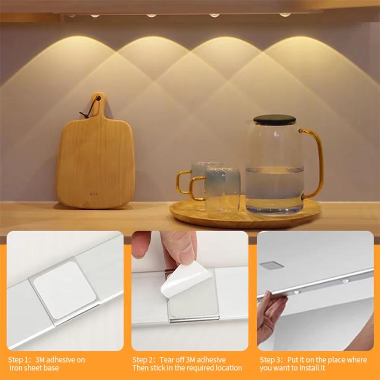 Barre lumineuse rechargeable à détecteur de mouvement pour armoire, avec télécommande, 20cm, 30cm, 40cm, 60cm, 80cm