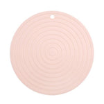 Tapis isolant rond en silicone de qualité alimentaire, antidérapant et anti-brûlure pour cuisine