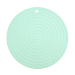 Tapis isolant rond en silicone de qualité alimentaire, antidérapant et anti-brûlure pour cuisine