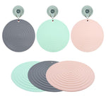 Tapis isolant rond en silicone de qualité alimentaire, antidérapant et anti-brûlure pour cuisine