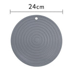 Tapis isolant rond en silicone de qualité alimentaire, antidérapant et anti-brûlure pour cuisine
