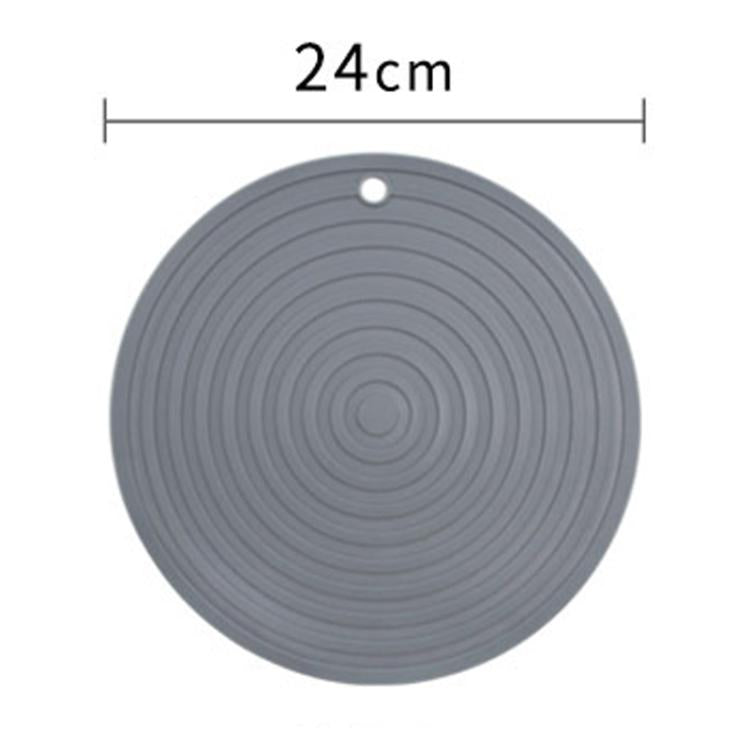 Tapis isolant rond en silicone de qualité alimentaire, antidérapant et anti-brûlure pour cuisine