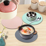 Tapis isolant rond en silicone de qualité alimentaire, antidérapant et anti-brûlure pour cuisine