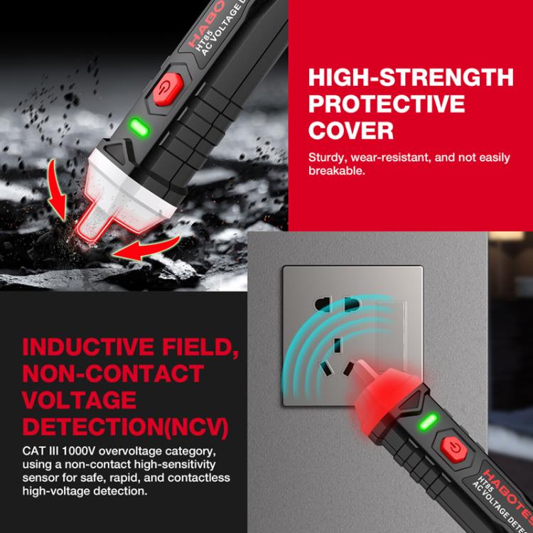 Testeur d'électricité sans contact HABOTEST HT85 détecteur de tension AC, HT85