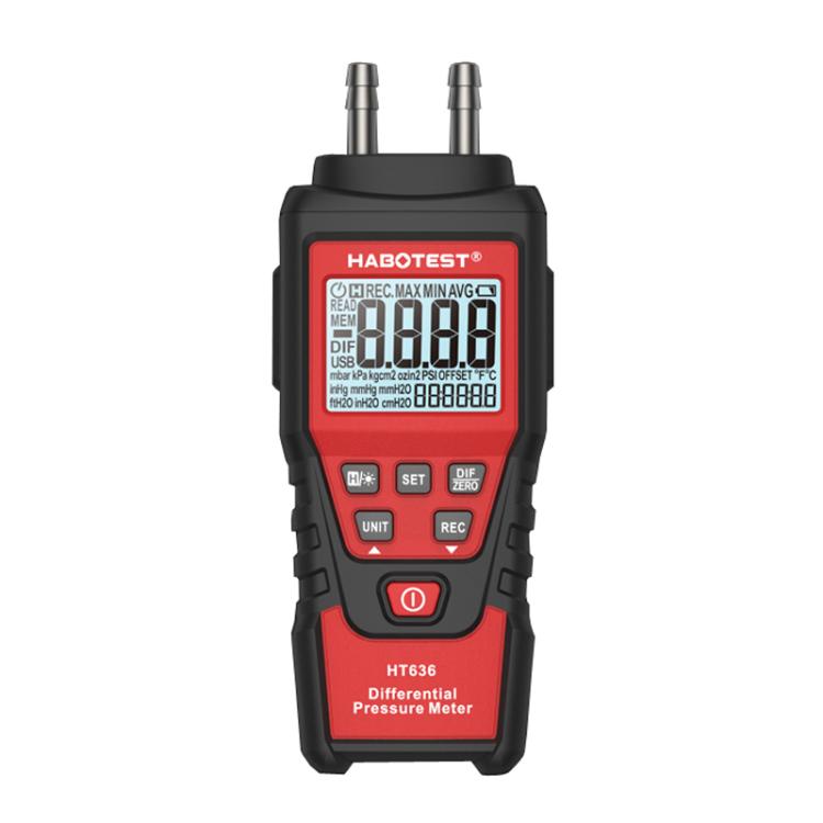 Manomètre différentiel haute précision HABOTEST HT636 testeur numérique de micro-pression, HT636