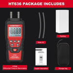 Manomètre différentiel haute précision HABOTEST HT636 testeur numérique de micro-pression, HT636