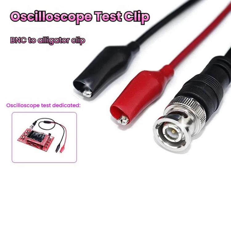 Câble sonde oscilloscope BNC mâle vers 2 pinces crocodile câble de test signal Q9, 0,5m, 1m, 1,5m