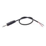 Câble mono 2 broches AUX tête simple câble audio haut-parleur cordon d'alimentation audio, longueur : 25 cm, mâle 2,5 mm, femelle 2,5 mm, mâle 3,5 mm, femelle 3,5 mm