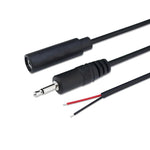 Câble mono 2 broches AUX tête simple câble audio haut-parleur cordon d'alimentation audio, longueur : 25 cm, mâle 2,5 mm, femelle 2,5 mm, mâle 3,5 mm, femelle 3,5 mm
