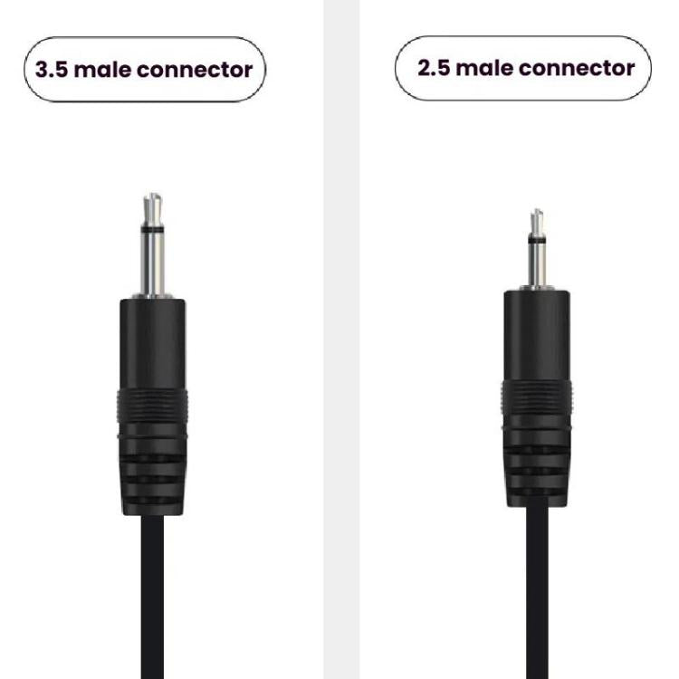 Câble mono 2 broches AUX tête simple câble audio haut-parleur cordon d'alimentation audio, longueur : 25 cm, mâle 2,5 mm, femelle 2,5 mm, mâle 3,5 mm, femelle 3,5 mm