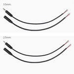 Câble mono 2 broches AUX tête simple câble audio haut-parleur cordon d'alimentation audio, longueur : 25 cm, mâle 2,5 mm, femelle 2,5 mm, mâle 3,5 mm, femelle 3,5 mm