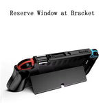 Coque de protection intégrée en TPU pour console OLED Switch avec 2 emplacements pour cartes de jeu