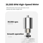 Sèche-cheveux sans fil avec moteur haute vitesse de 30 000 tr/min, air froid/chaud réglable sur 100 niveaux, batterie longue durée de 15 600 mAh