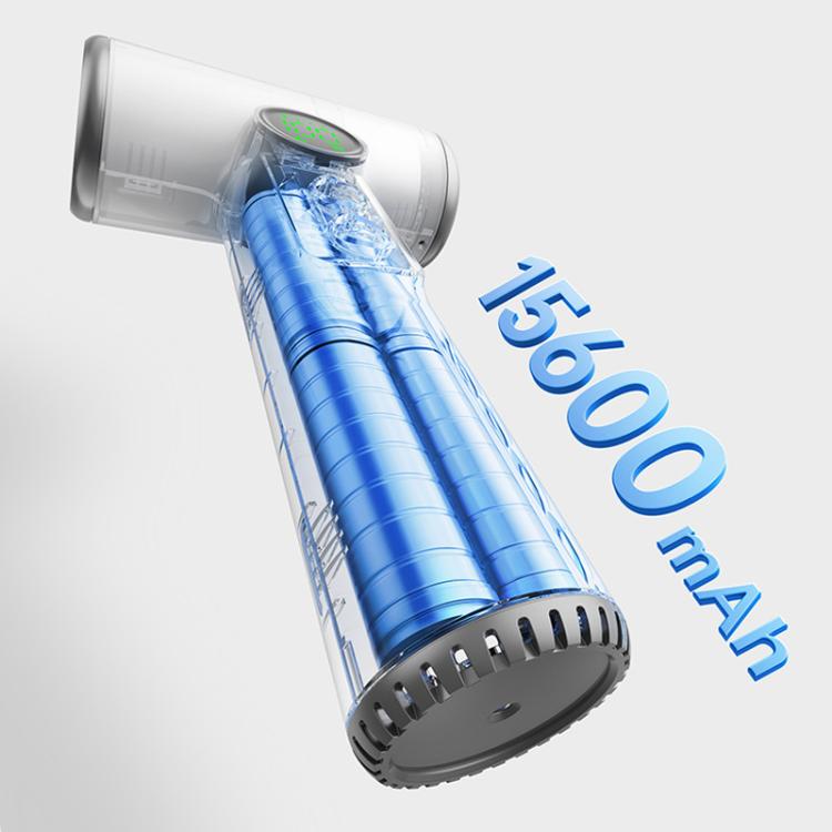 Sèche-cheveux sans fil avec moteur haute vitesse de 30 000 tr/min, air froid/chaud réglable sur 100 niveaux, batterie longue durée de 15 600 mAh