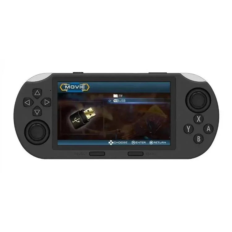 Console de jeu portable SF3000 avec écran IPS de 4,5 pouces, 64 Go de mémoire interne et 20 000 jeux intégrés, SF3000 avec 2 poignées