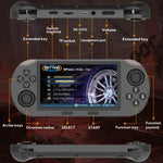 Console de jeu portable SF3000 avec écran IPS de 4,5 pouces, 64 Go de mémoire interne et 20 000 jeux intégrés, SF3000 avec 2 poignées