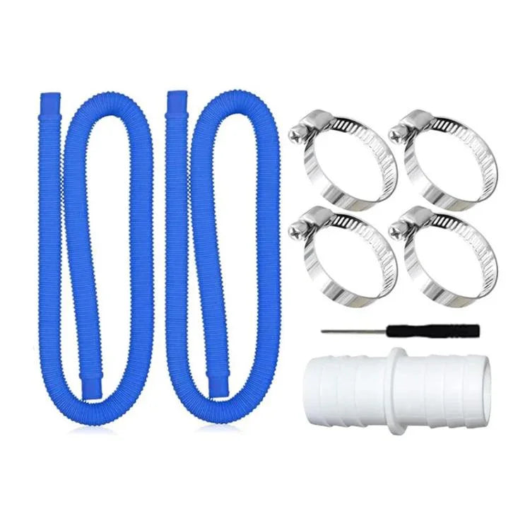 Tuyau de piscine 32mm + connecteur + tournevis pour Intex 300 GPH/530 GPH, tuyau blanc 1,5m, tuyau bleu 1,5m, tuyau bleu 1m, tuyau blanc 1m