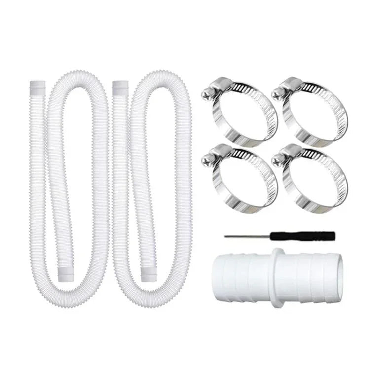 Tuyau de piscine 32mm + connecteur + tournevis pour Intex 300 GPH/530 GPH, tuyau blanc 1,5m, tuyau bleu 1,5m, tuyau bleu 1m, tuyau blanc 1m