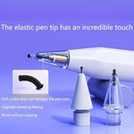 Pour Apple Pencil 2 / 1 Pointe élastique Sonde souple Silencieuse de remplacement, 4B Blanc, 4B Transparent, 2B Blanc, 2B Transparent, HB Blanc, HB Transparent
