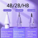 Pour Apple Pencil 2 / 1 Pointe élastique Sonde souple Silencieuse de remplacement, 4B Blanc, 4B Transparent, 2B Blanc, 2B Transparent, HB Blanc, HB Transparent