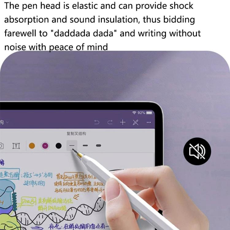 Pour Apple Pencil 2 / 1 Pointe élastique Sonde souple Silencieuse de remplacement, 4B Blanc, 4B Transparent, 2B Blanc, 2B Transparent, HB Blanc, HB Transparent