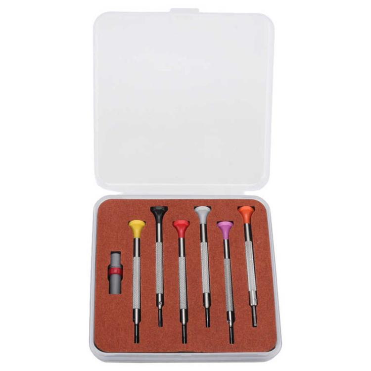 0.8-1.8mm Flat Type Screwdriver Watch Repairing Driver Tool, 6pcs / Set