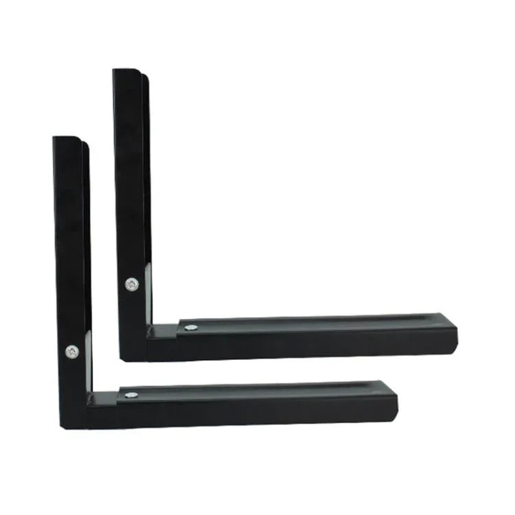 2 pcs / ensemble Support pliant rétractable pour four à micro-ondes en acier au carbone, étagère de cuisine